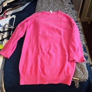 Women’s Pink Crewneck Sweater Dress